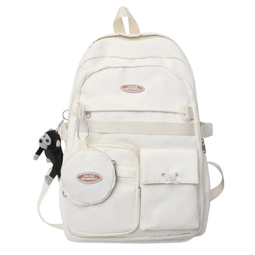 Kylethomasw Women School Backpack for Girls Teenagers Student School Bag Nylon Bagpack Japanese Style